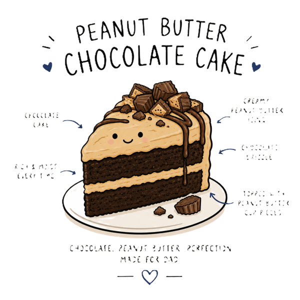 🍫 Peanut Butter Chocolate Cake Slice
