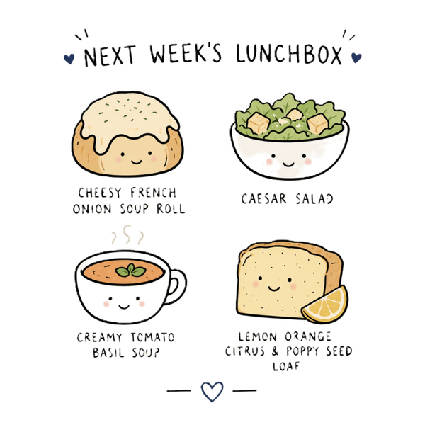 🥣 Blackbird Hollow Lunchbox  A cozy bakery lunch, thoughtfully packed and ready to enjoy.