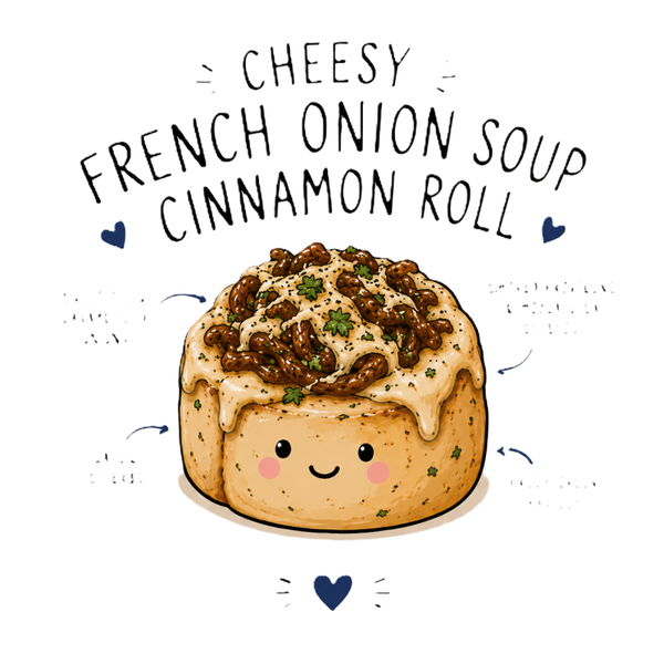 🧅 Cheesy French Onion Soup Cinnamon Rolls (4-Pack)