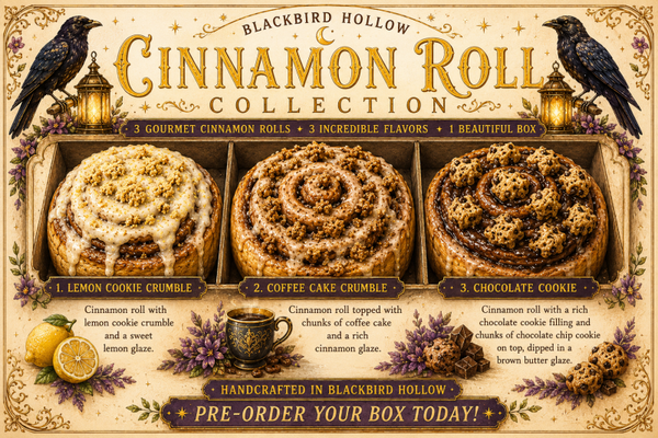 Firefly Festival Cinnamon Roll Collection  A trio of handcrafted cinnamon rolls inspired by the sweet comforts of summer.