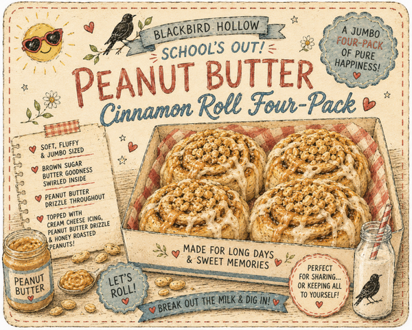 🥜 Peanut Butter Cinnamon Roll Four-Pack