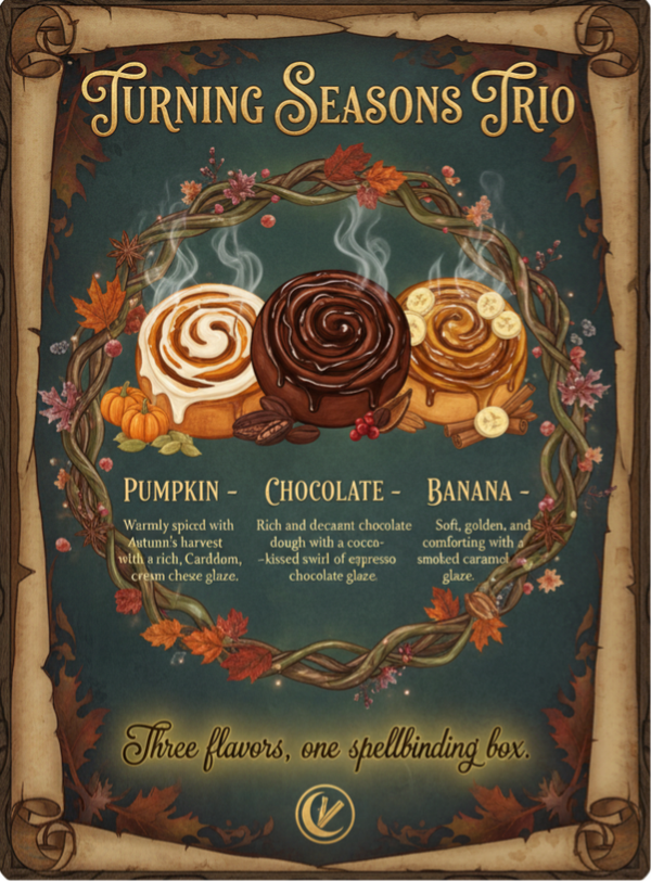 🍥 Cinnamon Roll Trio – The Turning Seasons Trio