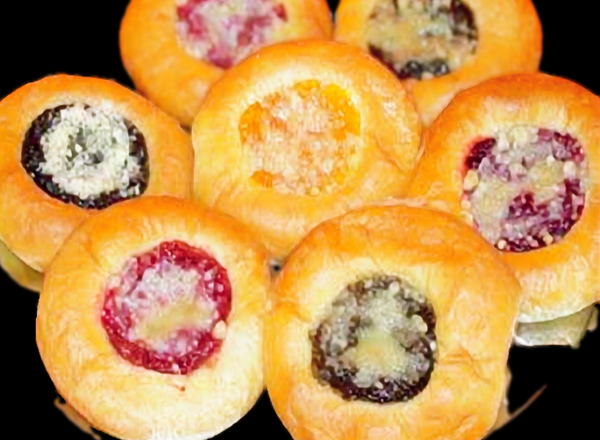 🏡 Cottage Hearth Trio (Peach, Strawberry & Blackberry Kolache Set) 3 Count