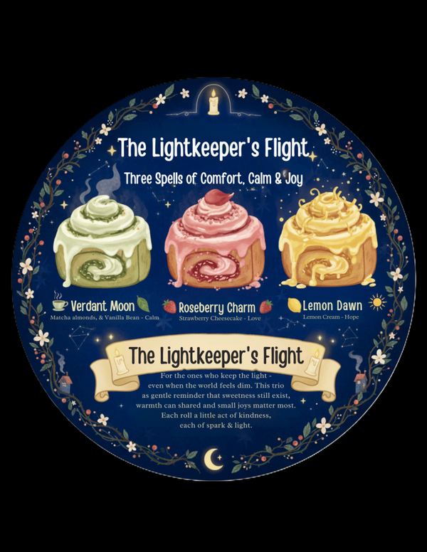 🕯️ The Lightkeeper’s Flight  Three Spells of Comfort, Calm & Joy