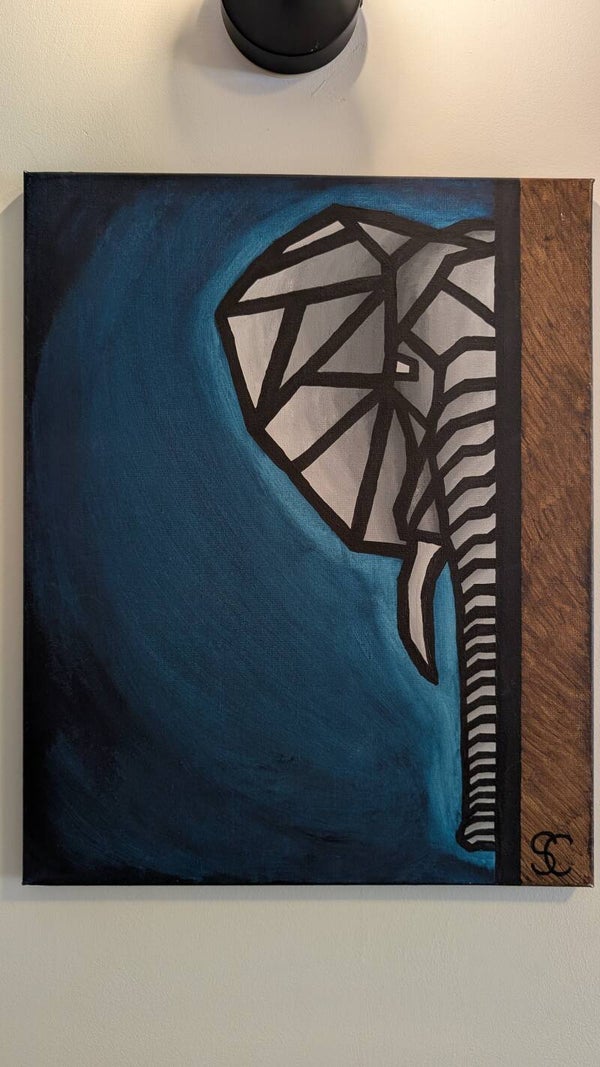 Soulcraft | Schilderij Olifant symmetrisch