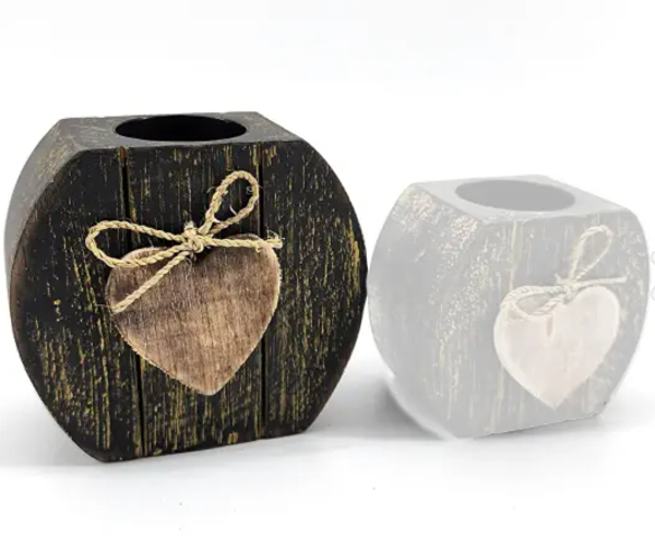Woodart | Waxinehouder met hart