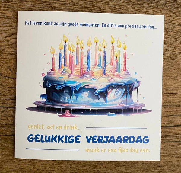 Verjaardag  taart vierkant