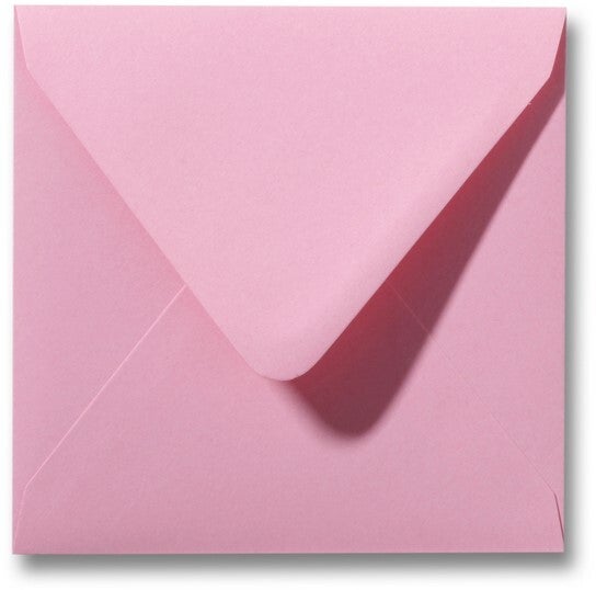 Gekleurd donkerroze 14 x 14 cm