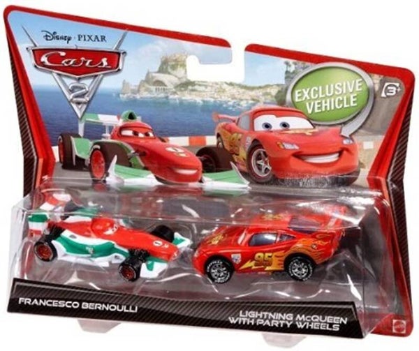 Francesco Bernoulli en Lightning McQueen with party wheels