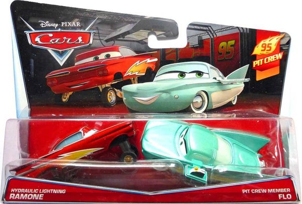 2-pack Hydraulic Lightning Ramone en Pit Crew Member Flo