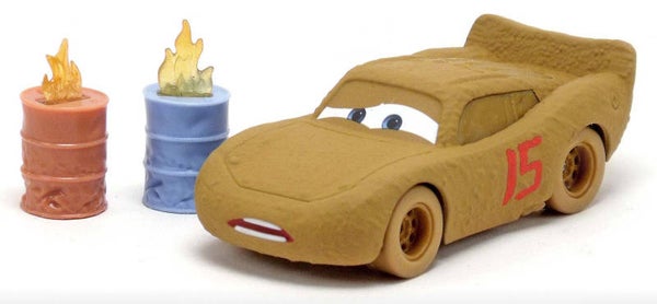 Lightning McQueen as Chester Whiplefilter with rubber tires Demo derby