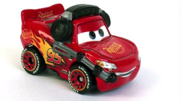 mini racer Lightning Mcueen with headset