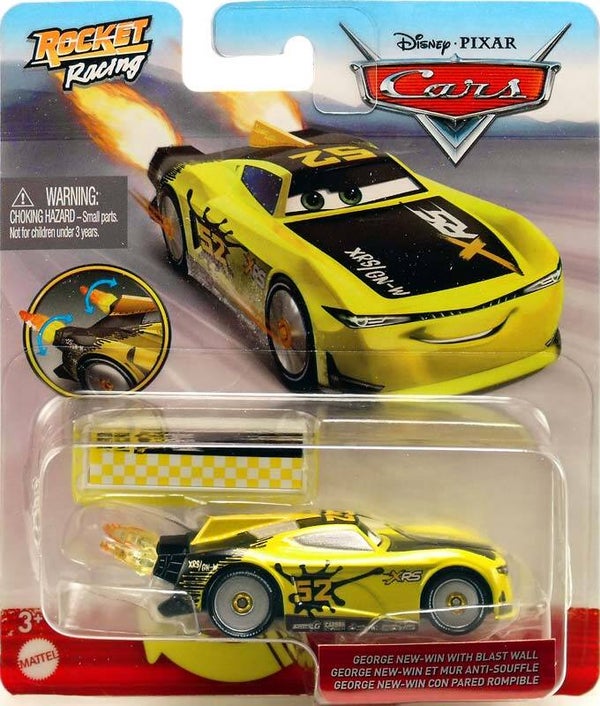 Rocket racer George New-Win  with blast wall