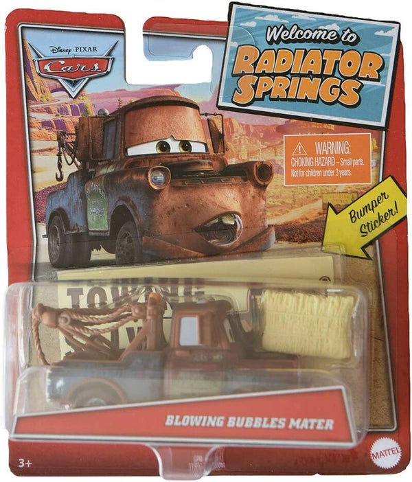 Welcome to Radiator Springs Blowing Bubbles Mater (with bumper sticker)