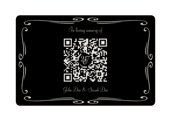 Double QR Metal Plaque Card Only
