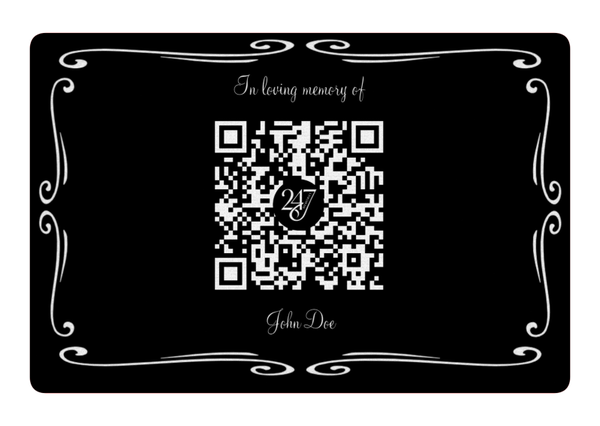 Single QR Metal Plaque Card Only