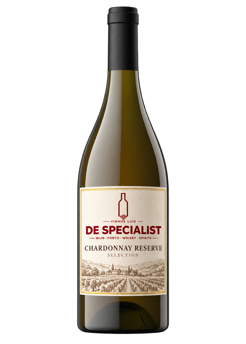 Chardonnay Reserve met eigen etiket van De Specialist