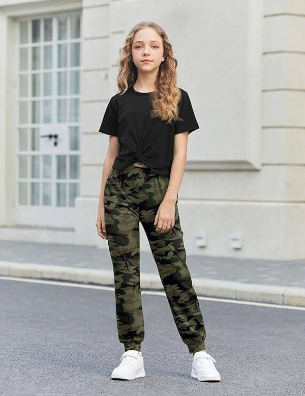 Girls Clothing Sets Twist Front Tops & Sweatpants Outfits Sweatsuits 2 PieceGirls Clothing Sets Tie Dye Twist Front Tops & Sweatpants Outfits Sweatsuits 2 Piece Tracksuits