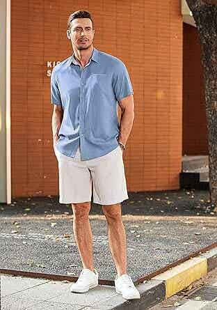 Men's Short Sleeve Linen Shirts