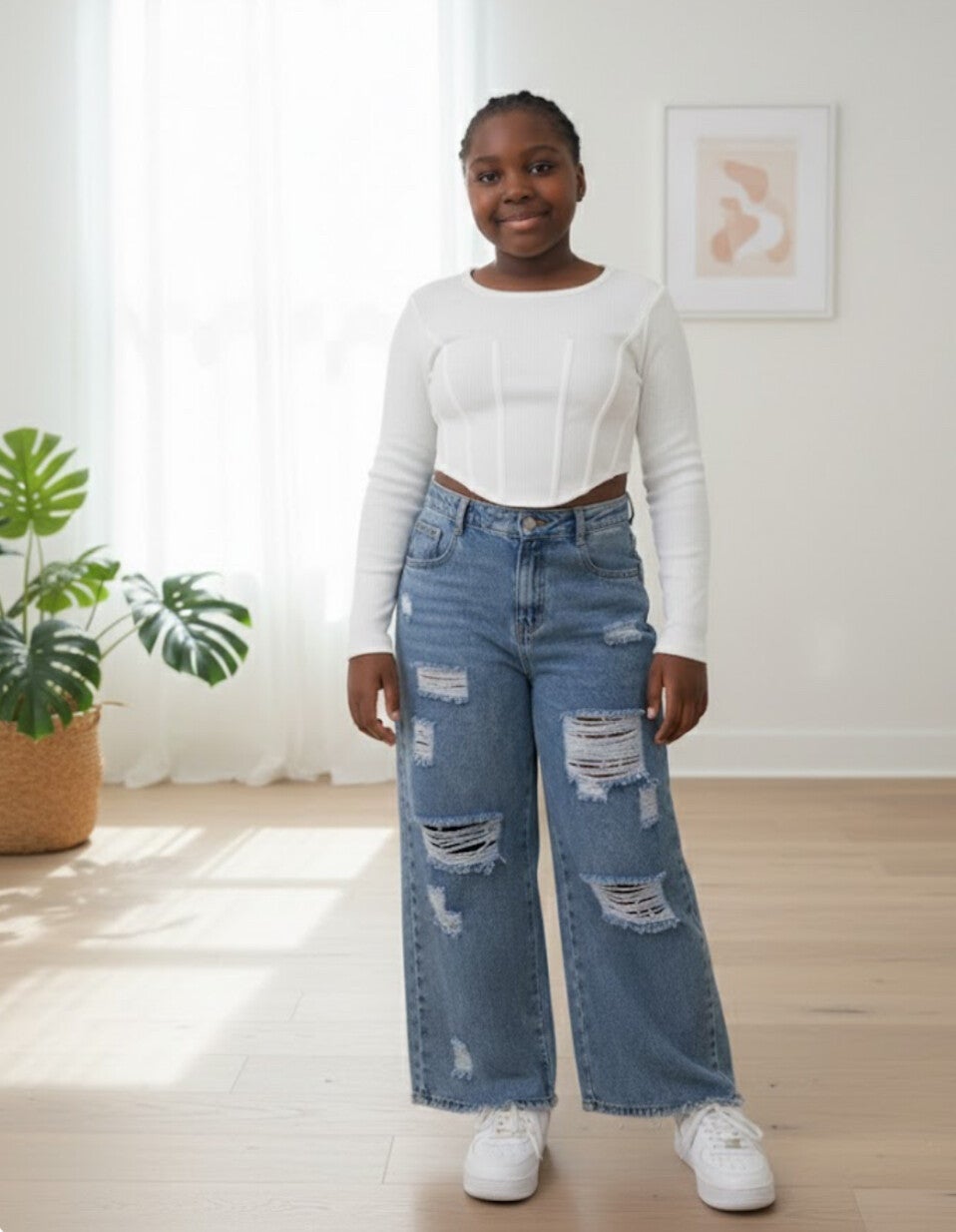 Girls’ Denim 2-Piece Set For Girls