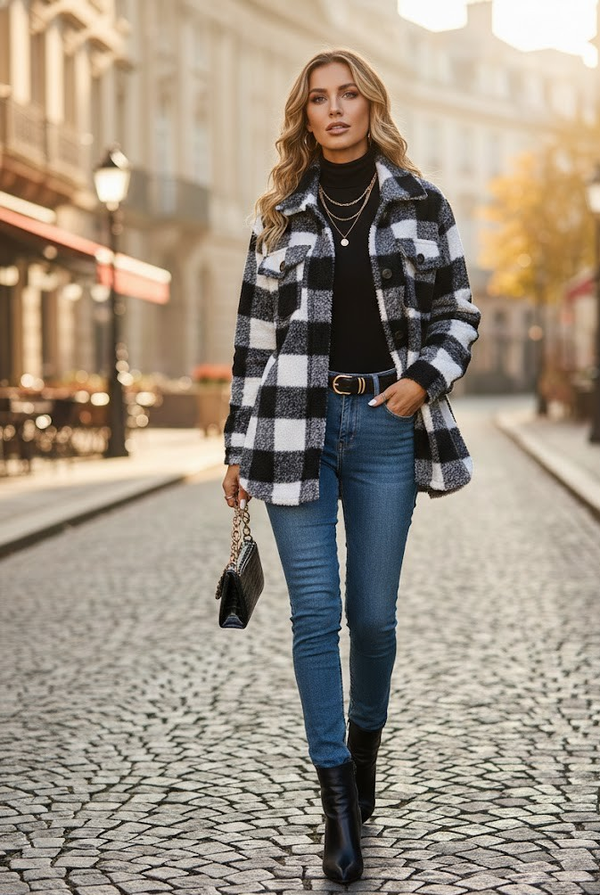 Women’s Elegant Plush Winter Coat Jacket