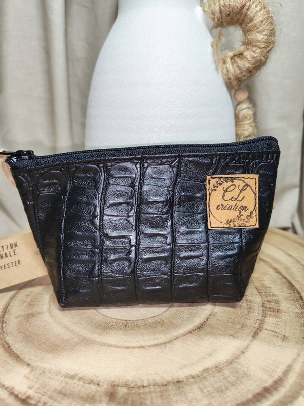 Porte monnaie simili noir