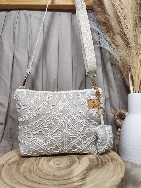 Petit sac bandoulière coton épais