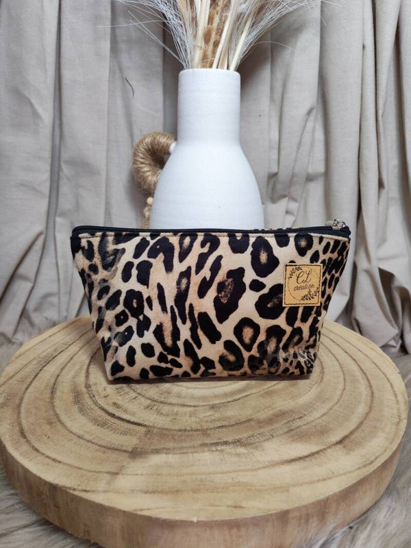 Pochette de sac tissu léopard