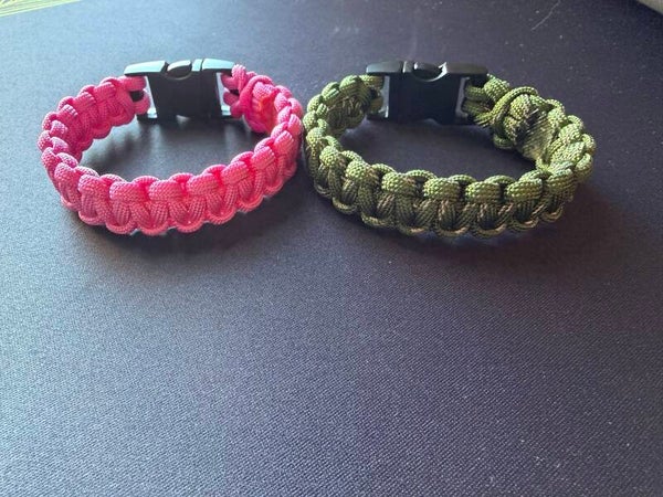 paracord 550 survival bracelet - single colour cobra knot