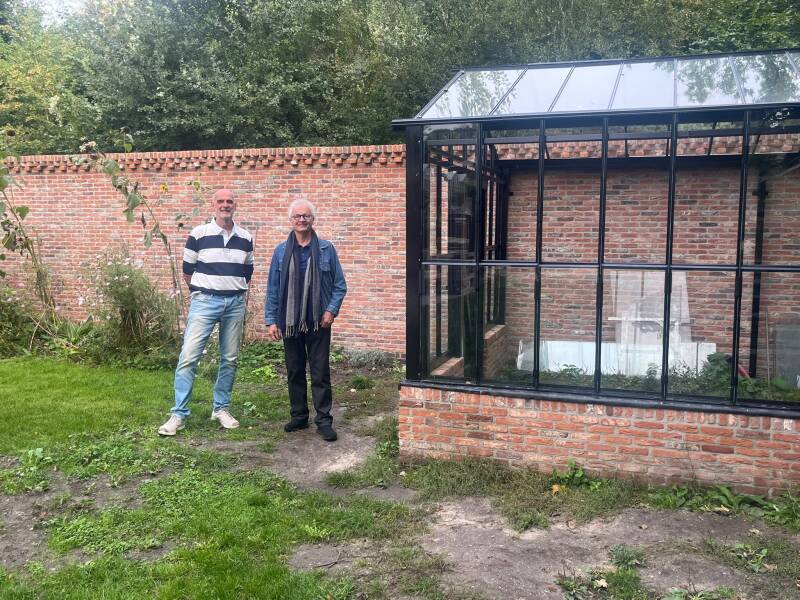 Gerard Bosman en Frits van Tol (met sjaal)