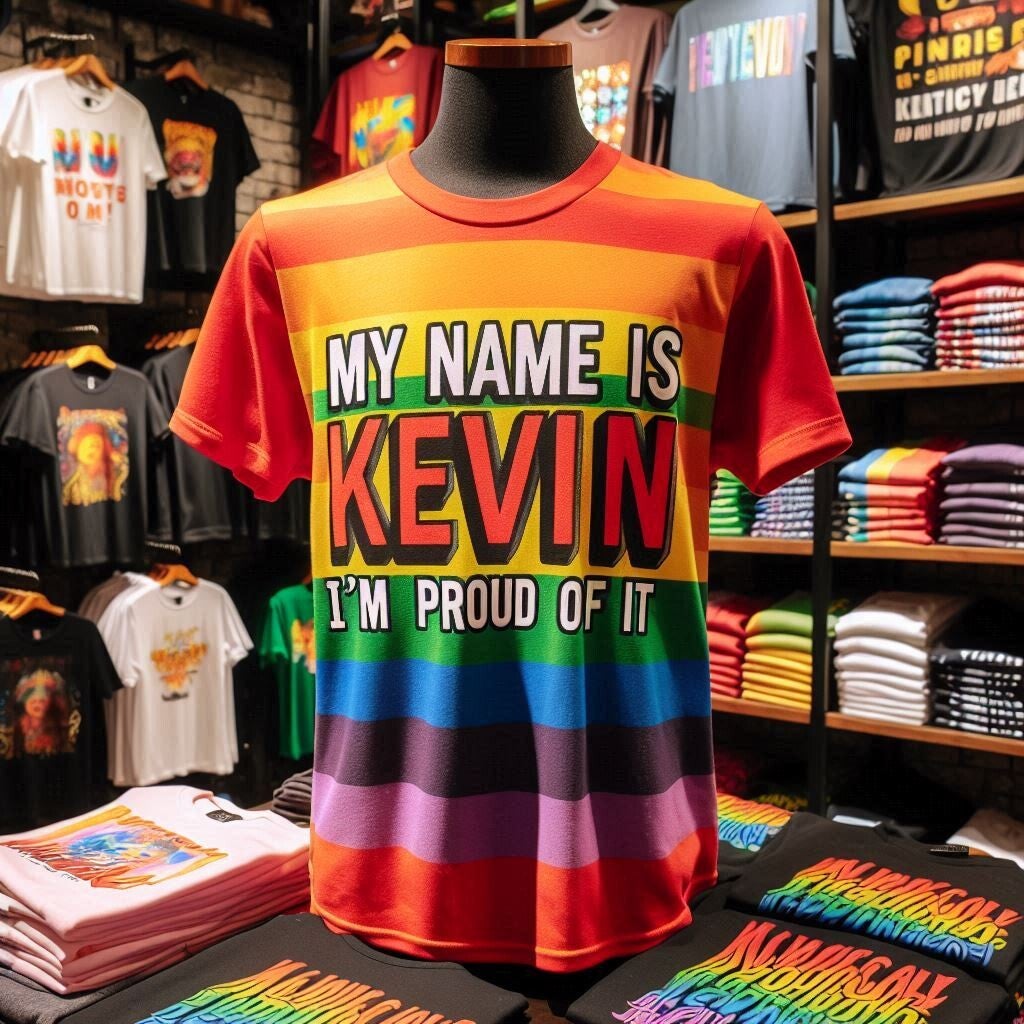 T-shirt 'my name is Kevin and I am proud of it'