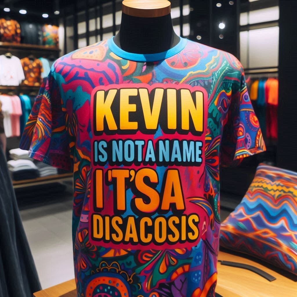 T-shirt 'Kevin is not a name, it s a disacosis'