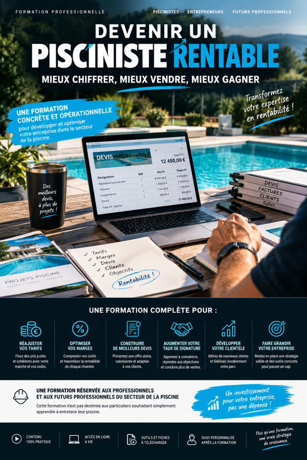 DEVENIR UN PISCINISTE RENTABLE