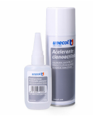 KIT ACELERANTE + CIANO M. POROSOS, BOT. 50 g + AEROS. 200ml A7156 UNECOL