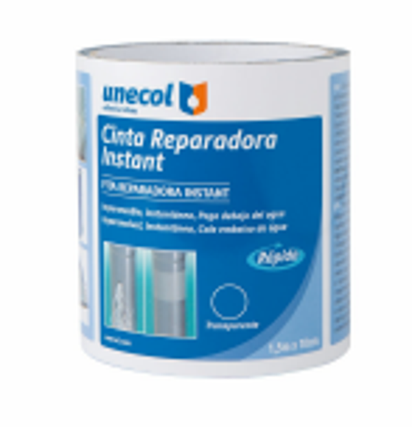 CINTA REPARACION INSTANT 10cm x 1,5m TRANSPARENTE A7711 UNECOL
