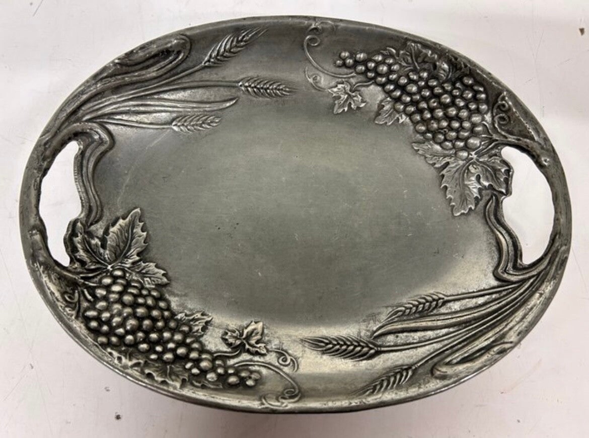 Art Deco tinnen schaal