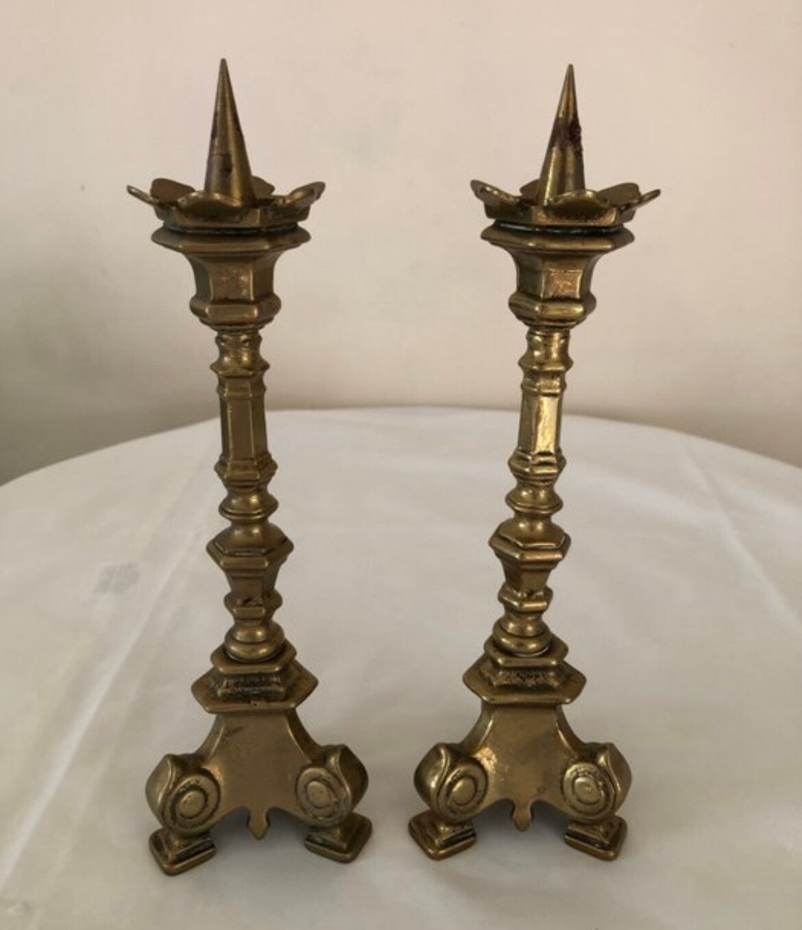 2 kleine art Deco kandelaars