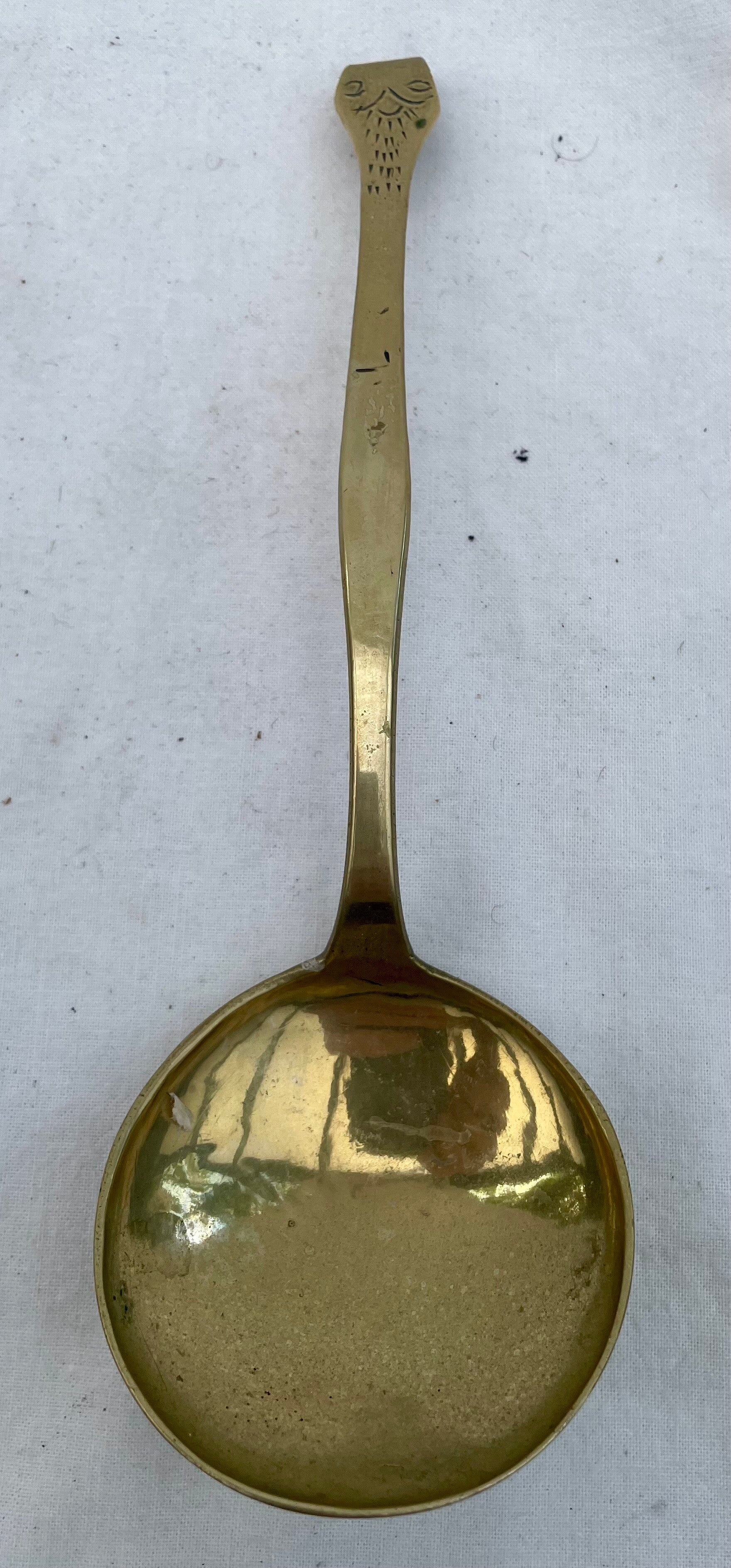 Messing lepel rond 1900