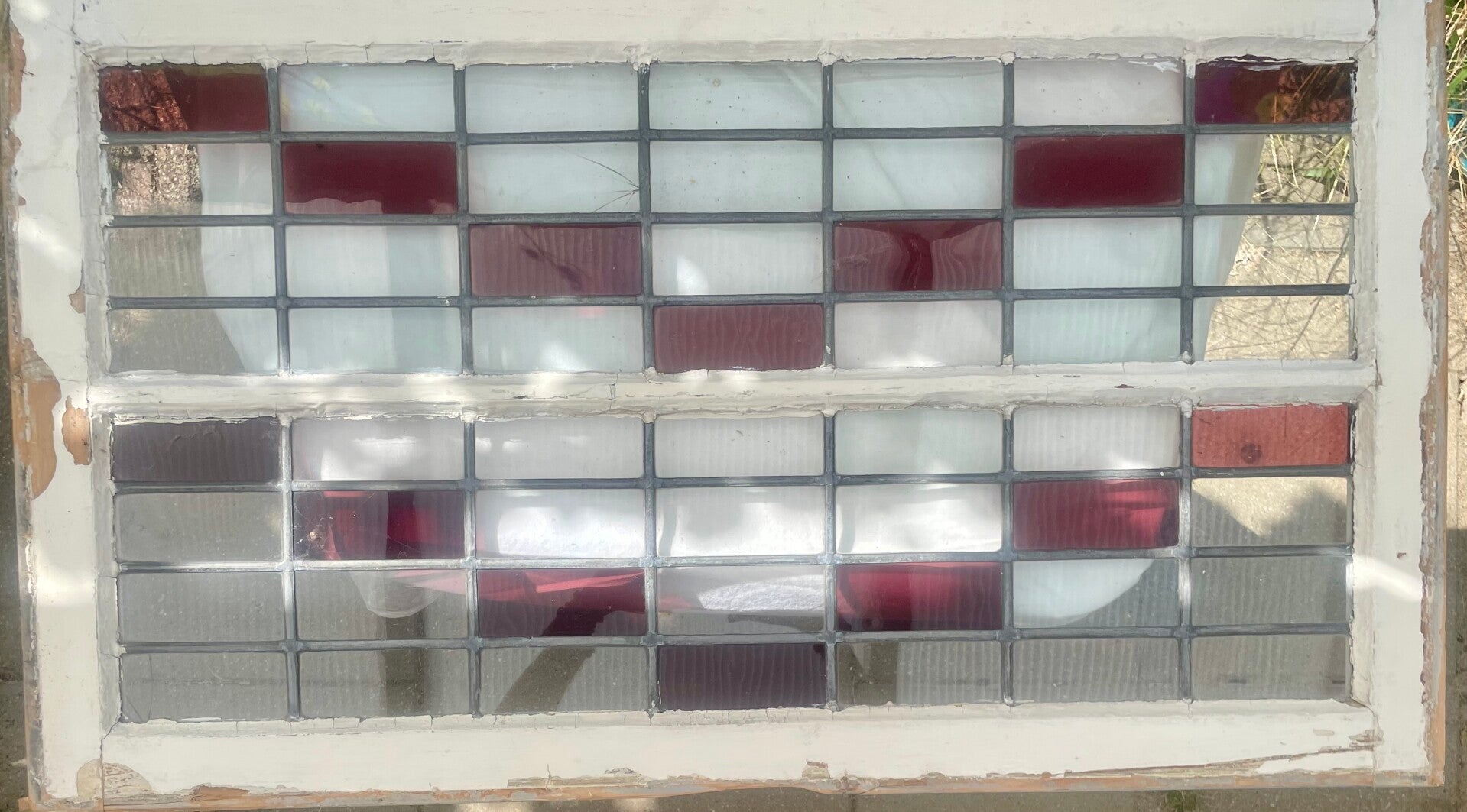 Glas in lood raam in kozijn 44/131