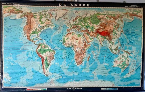 Landkaart de aarde