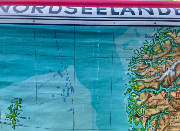 Landkaart De Noordzee en zijn landen