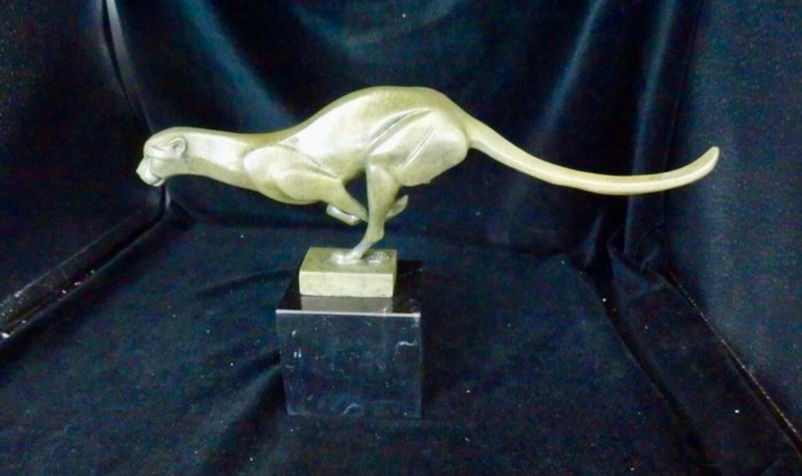 Bronzen Art Deco jaguar