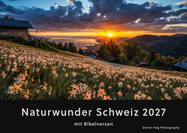 Kalender Naturwunder Schweiz 2027 mit Bibelversen