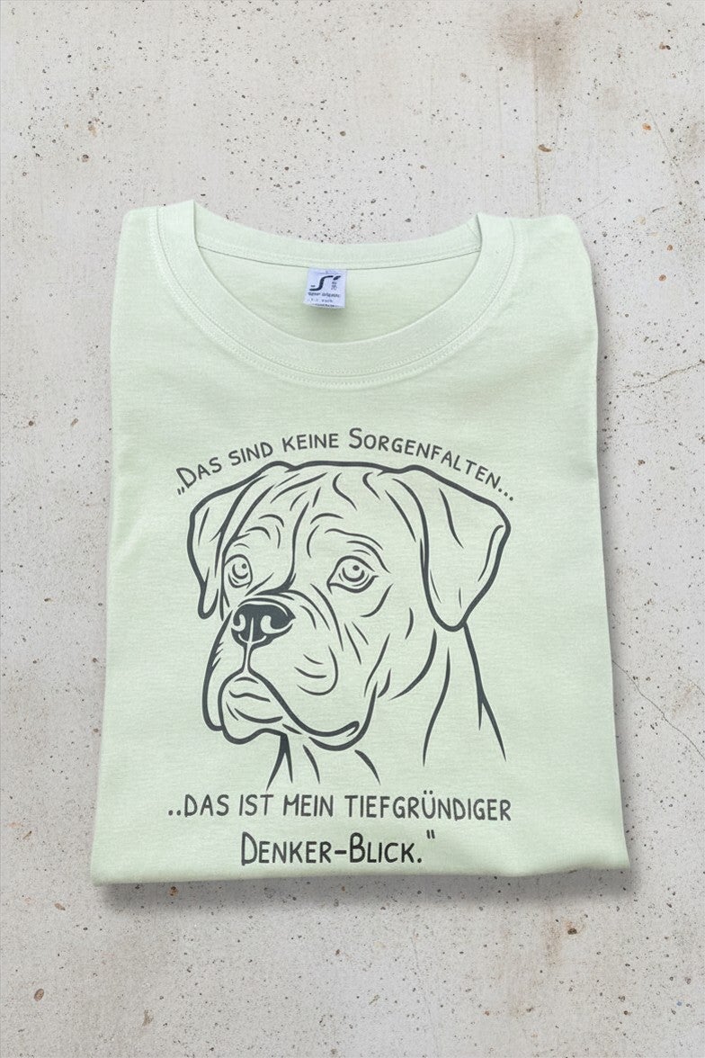 T-Shirt „Tiefgründiger Denker-Blick“ – Für echte Boxer-Fans!