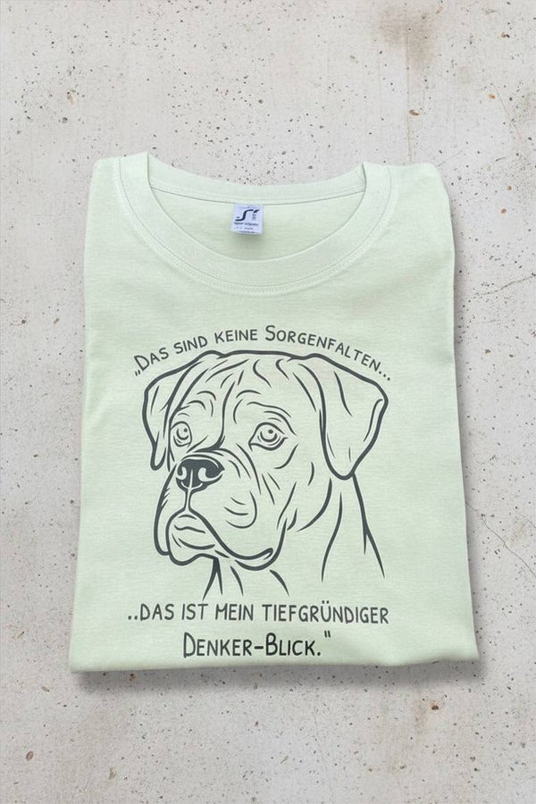 T-Shirt „Tiefgründiger Denker-Blick“ – Für echte Boxer-Fans!