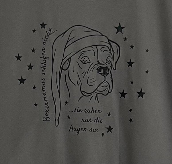B-WARE ! Sleepshirt / Nachthemd „Boxermamas schlafen nicht…“ (Größe L)