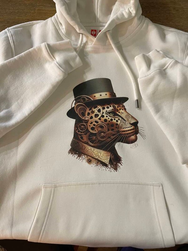 Hoodie Leopard, Steampunk, Vintage