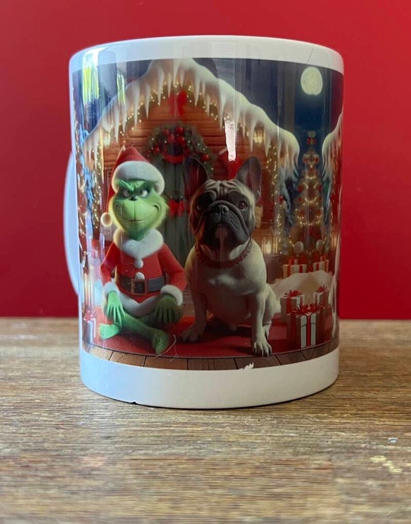 Tasse/Pott "Grinch mit French Bully"