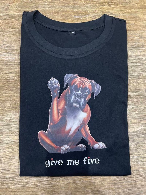 T-Shirt XXL "deutscher Boxer"- give me five