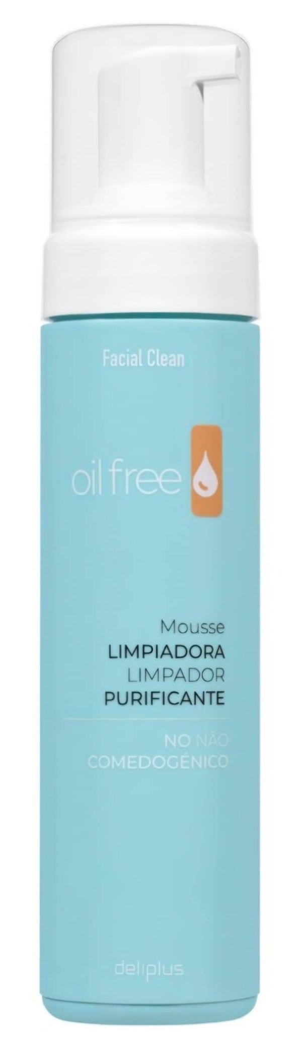 Deliplus Oil Free Mousse Facial Limpiadora Purificante  - Reinigende, zuiverende gezichtsmousse voor de vette, acne-achtige huid - 200ml